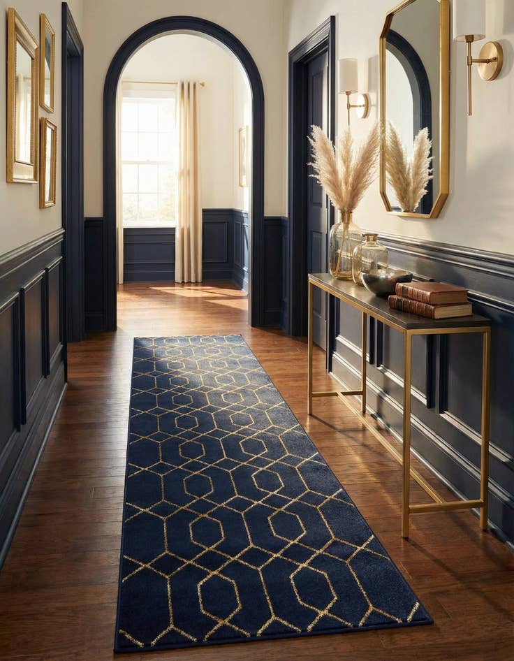 Detail image of 2' 7 x 12' Marilyn Monroe&trade; Glam Trellis Runner Rug