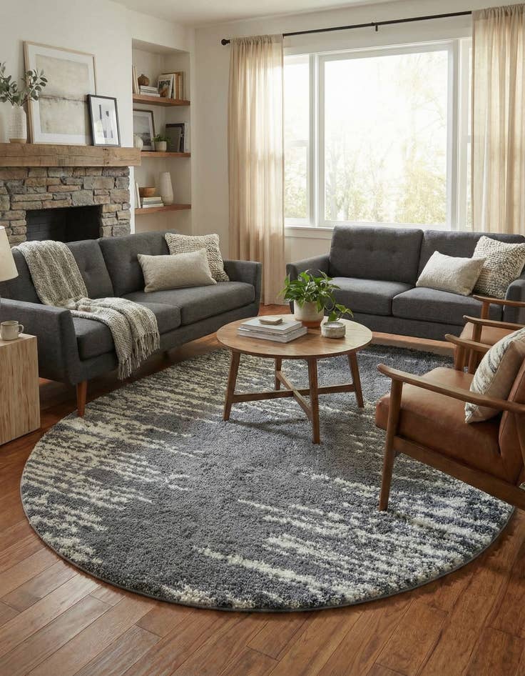 Detail image of 7' 10 x 10' Serenity Shag Oval Rug