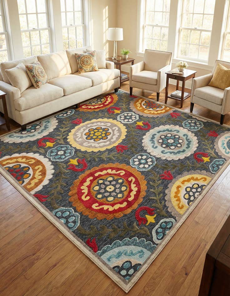 Detail image of 10' x 10' Easy-Clean Casablanca Indoor / Outdoor Square Rug