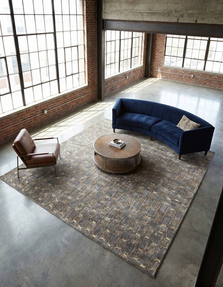 Detail image of 10' x 10' Vogue Geo Square Rug