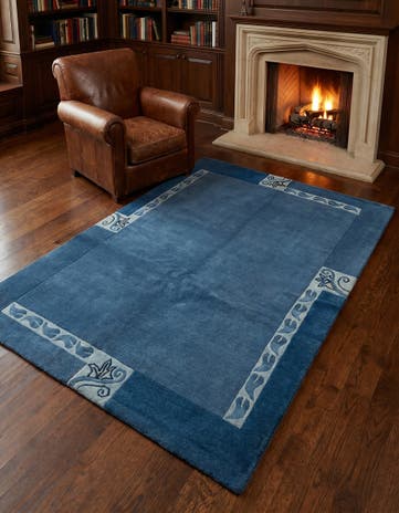 4' 6 x 6' 7 Hand Knotted Nepal Wool Rug