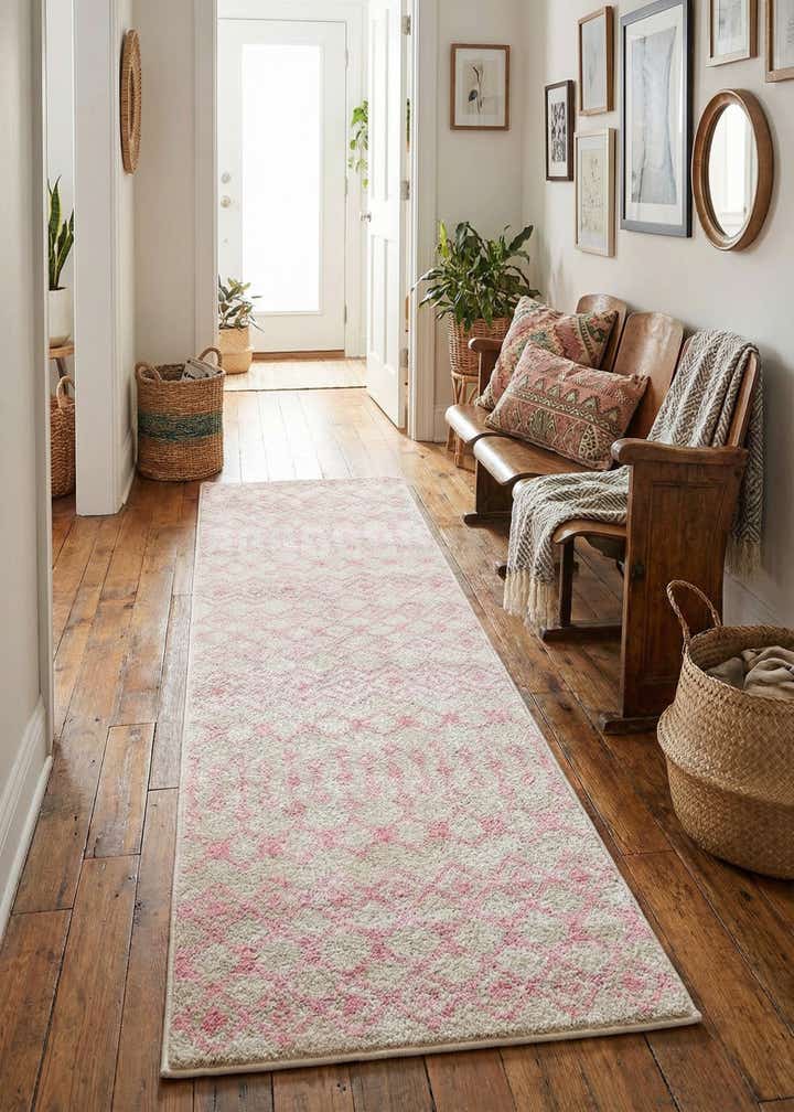 2' x 7' Moroccan Trellis Runner Rug