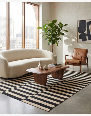 4' 3 x 6' Hand Woven Kilim Modern Wool Rug