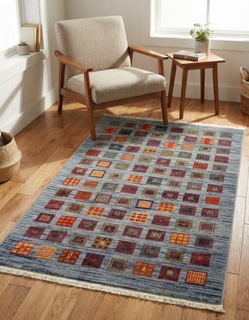 Blue Kashkuli Gabbeh Rug