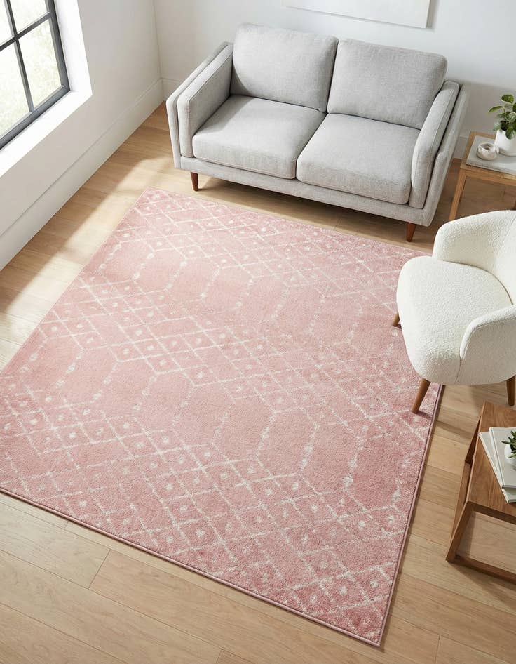 Detail image of 6' 1 x 6' 1 Paxon Trellis Square Rug