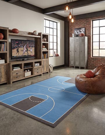 5' 3 x 8' Easy-Clean Modem Indoor / Outdoor Rug