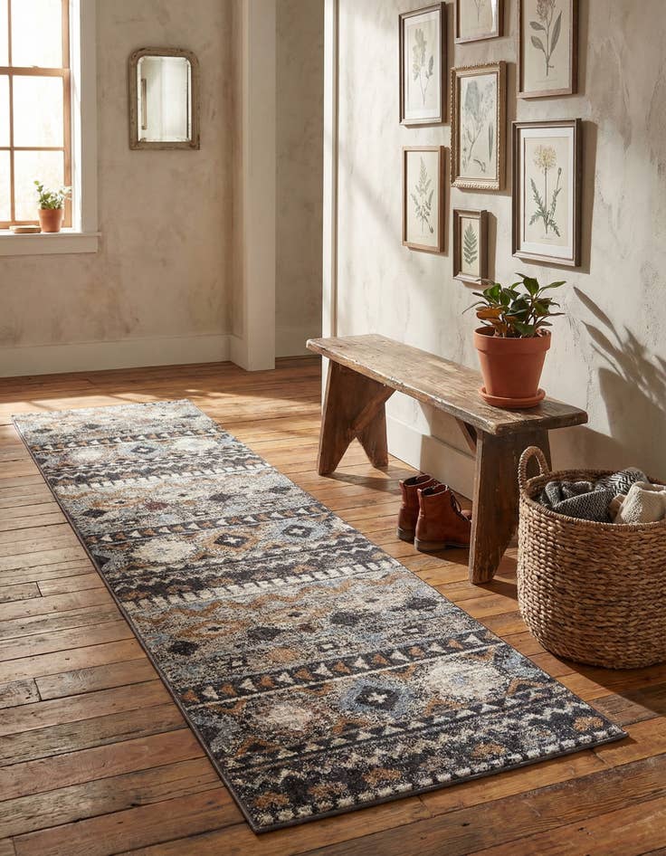 Detail image of 2' x 8' Eco Southwestern Runner Rug