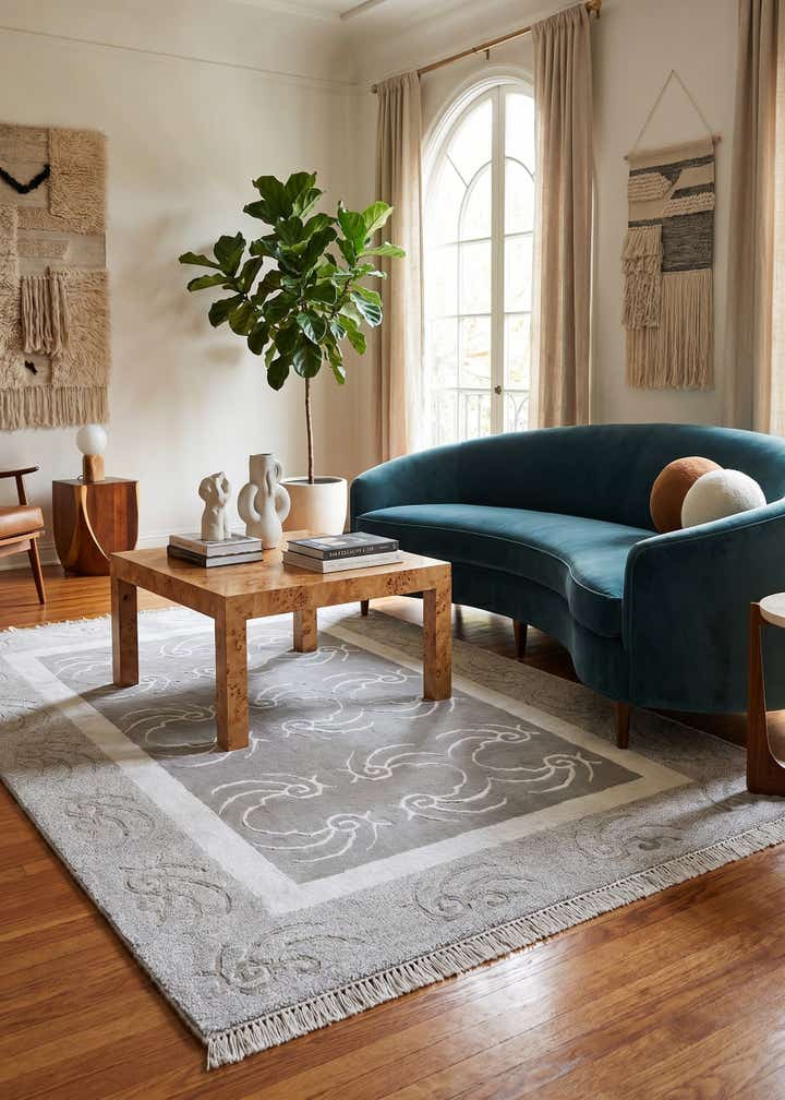 3' 10 x 5' 11 Hand Knotted Darya Wool Rug