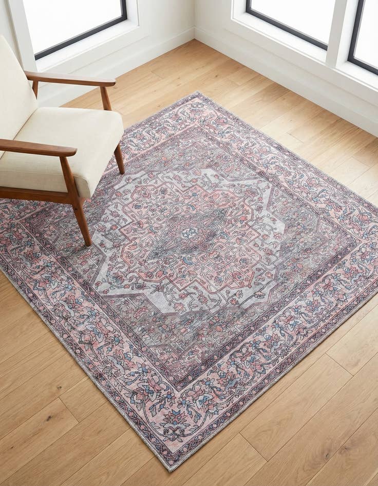 Detail image of 5' 3 x 5' 3 Washable Mangata Square Rug