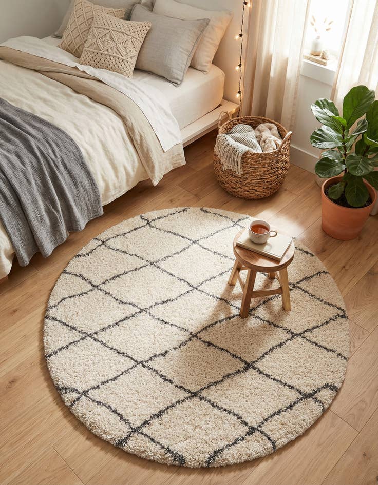 Detail image of 6' x 6' Marrakesh Shag Round Rug