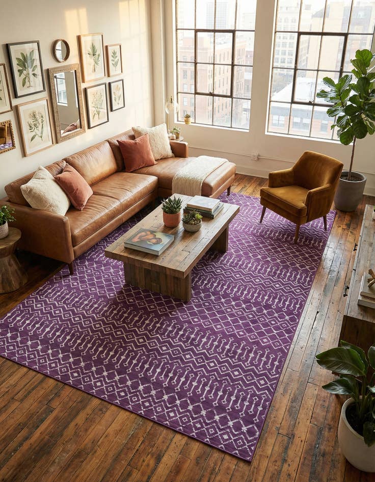 Detail image of 10' 8 x 16' 5 Kasbah Trellis Rug