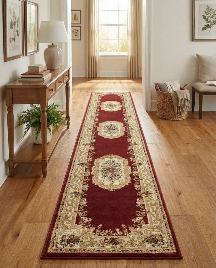 80cm x 400cm Aubusson clásico Alfombra Pasillera