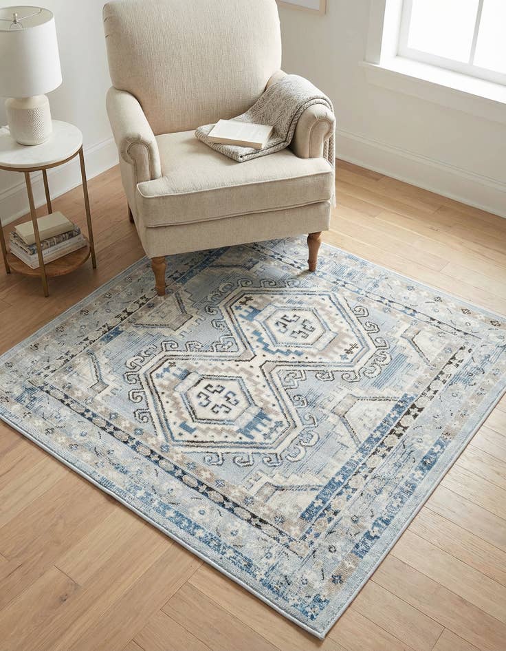 Detail image of 4' x 4' Charlotte Square Rug