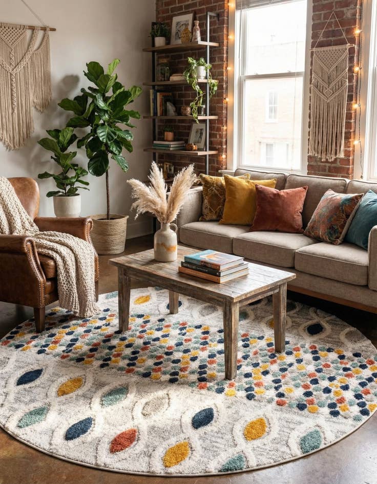 Detail image of 7' x 7' Cherokee Round Rug