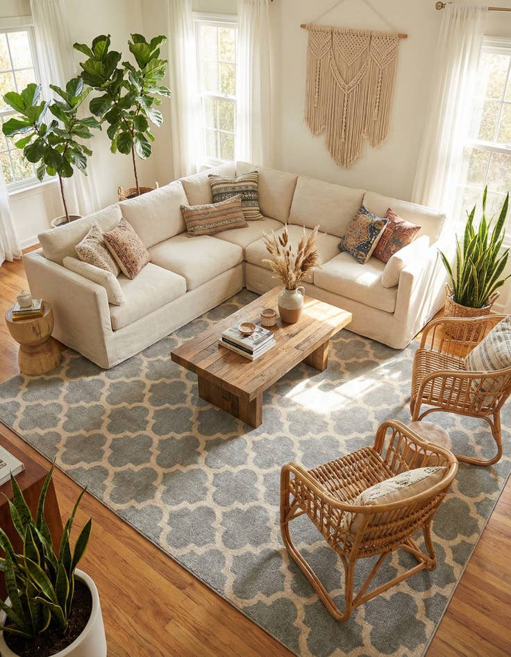 Detail image of  10' x 13' Lattice Rug