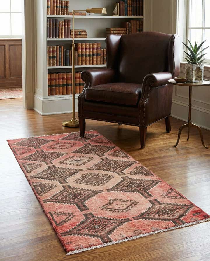 2' 2 x 4' 6 Hand Knotted Ultra Vintage Persian Wool Runner Rug