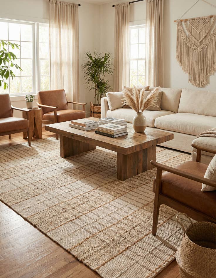 Detail image of 9' x 12'  Hand Braided Laurel Handwoven Jute Rug