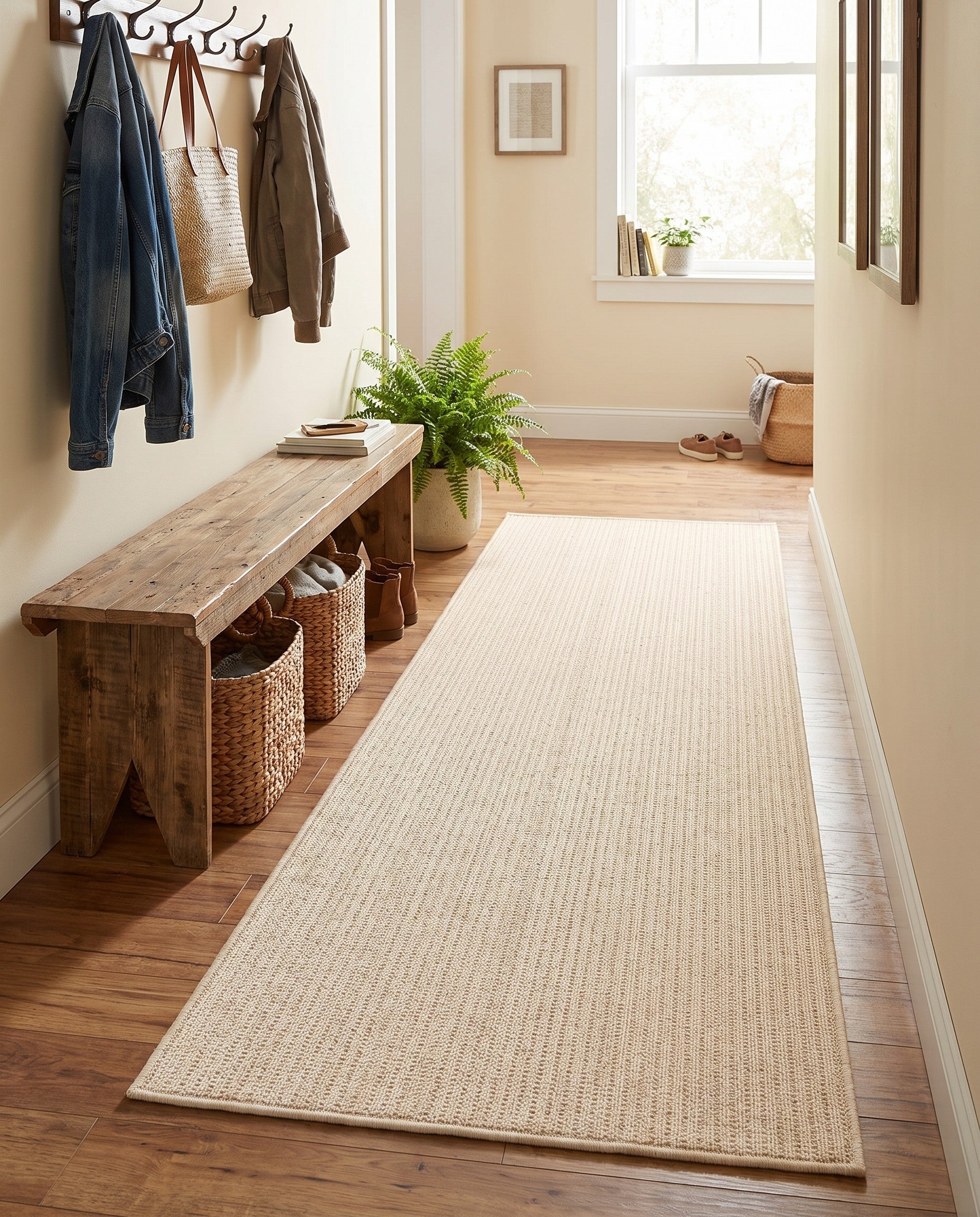 2' x 6' Monochromatic Bouclee Runner Rug