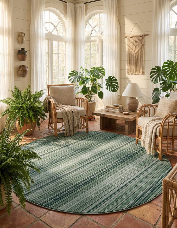 Detail image of 10' 2 x 10' 2 Gemstone Round Rug