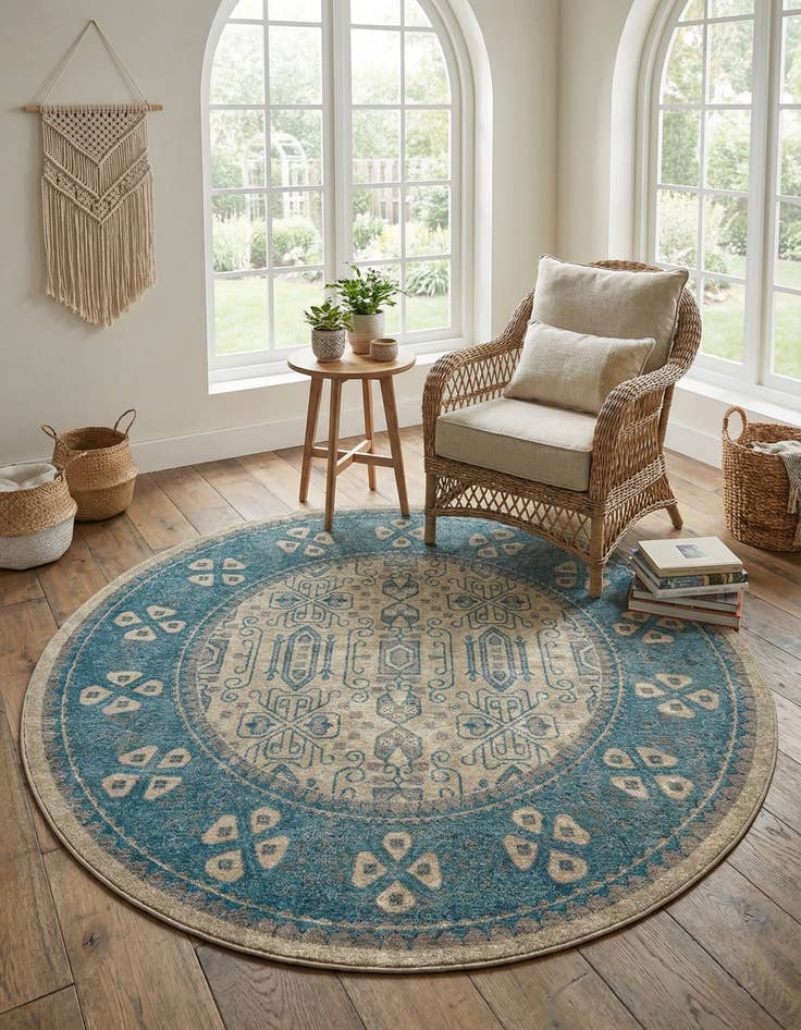 Detail image of 6' x 6' Viola Round Rug