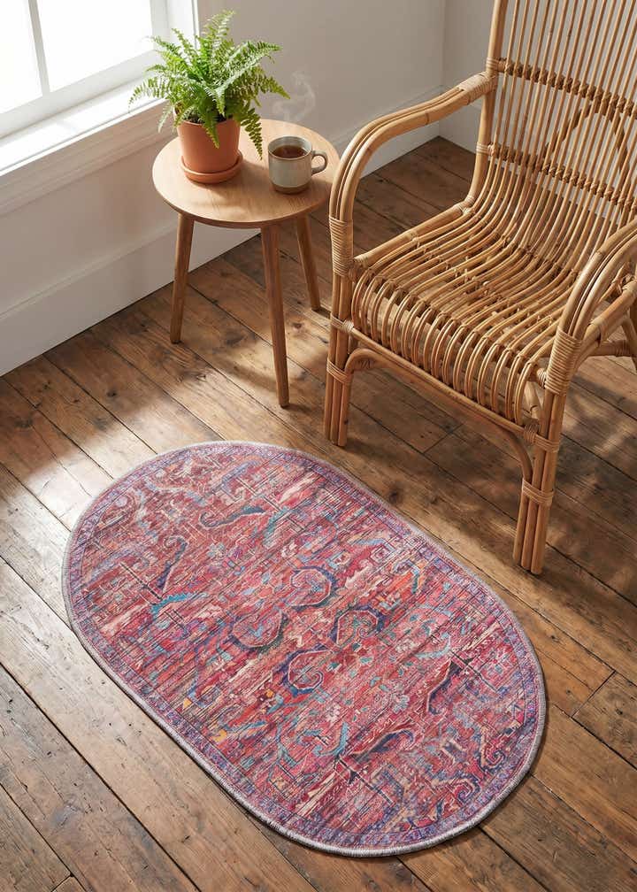 2' x 3' Washable Maahru Oval Rug