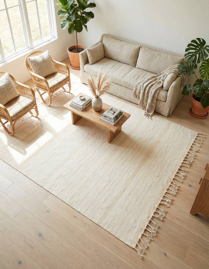 Detail image of 9' x 12' Hand Woven Chindi Cotton Rug