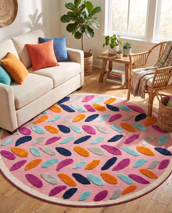 160cm x 160cm Easy-Clean Aruba Indoor / Outdoor Round Rug