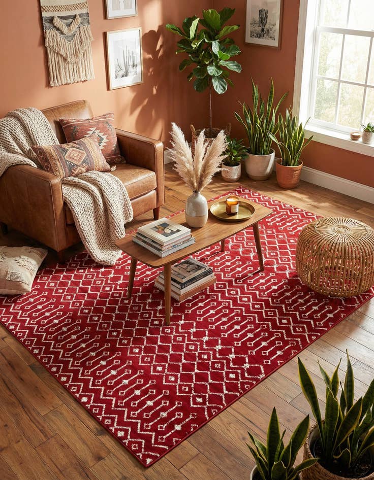 Detail image of 7' 10 x 11' Kasbah Trellis Rug