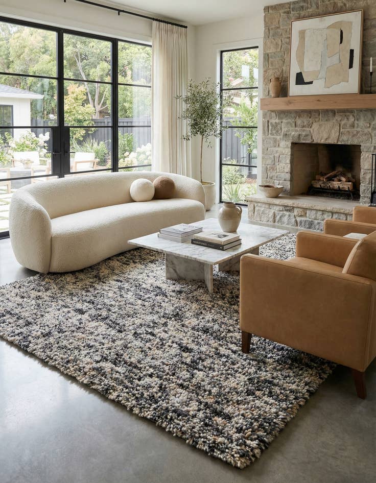 Detail image of 9' x 12'  Hand Woven Haka Deluxe Shag Rug