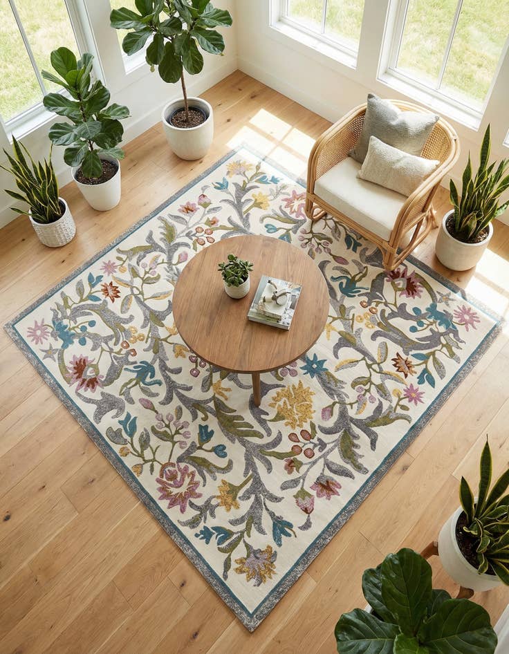 Detail image of 8' x 8' Blossom Square Rug