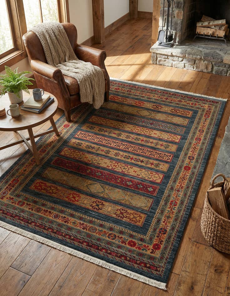 Detail image of 5' x 8' Kashkuli Gabbeh Rug