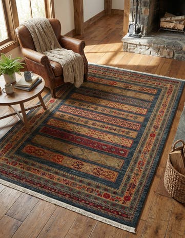 Blue Kashkuli Gabbeh Rug