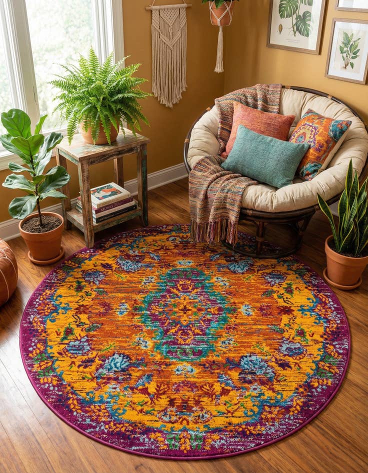 Detail image of  4' x 4' Calypso Round Rug