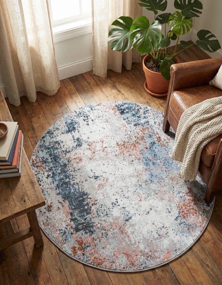 Detail image of 3' 3 x 3' 3 Kamala Washable Round Rug