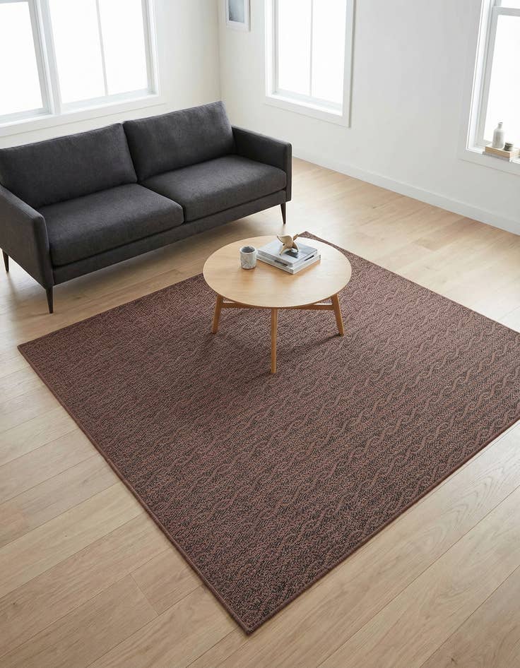 Detail image of 6' x 6' Washable Modern Indoor / Outdoor Square Rug