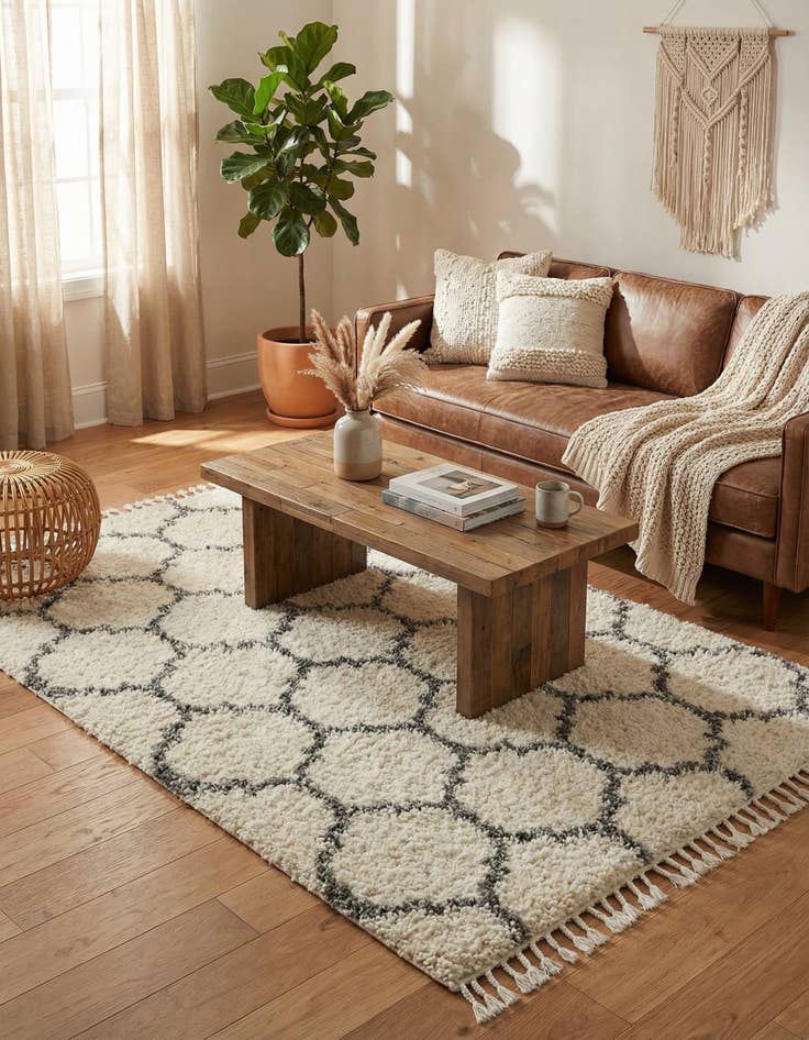 Detail image of 5' x 8' Athena Shag Rug