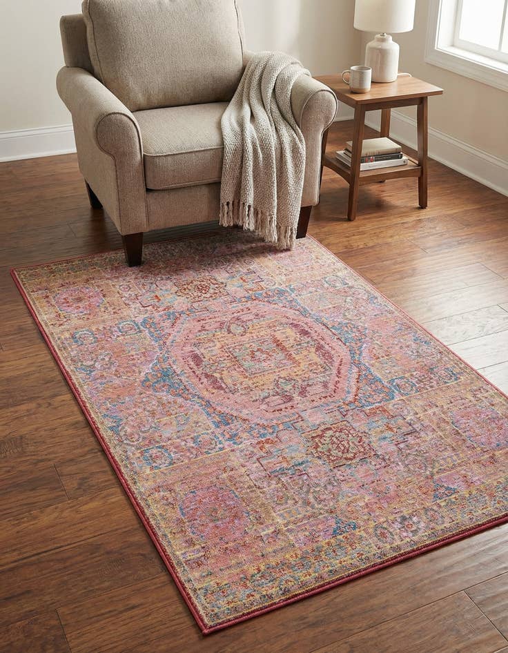 Detail image of 3' 3 x 5' 3 Aqua Rug