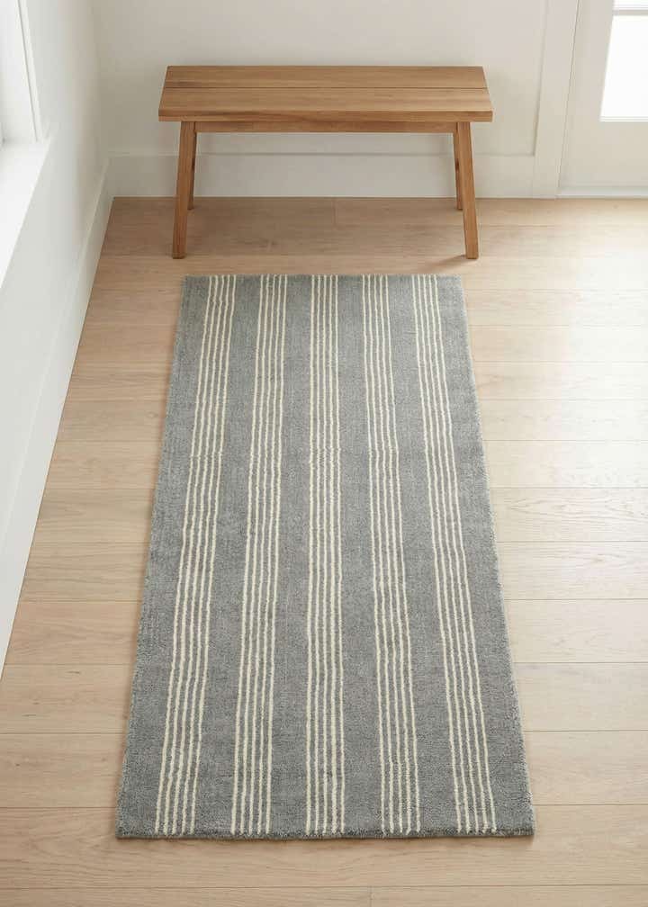 2' x 4' 1 Jill Zarin Striped Wool Runner Rug