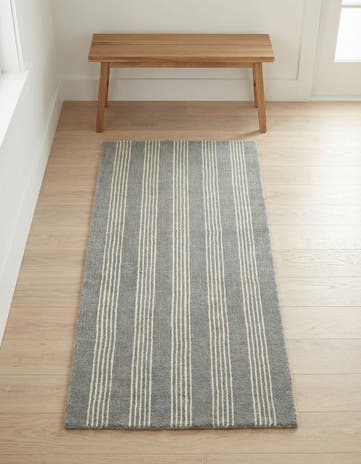 2' x 4' 1 Jill Zarin Striped Wool Runner Rug
