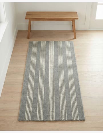 Earl Gray Jill Zarin Striped Wool Runner Rug