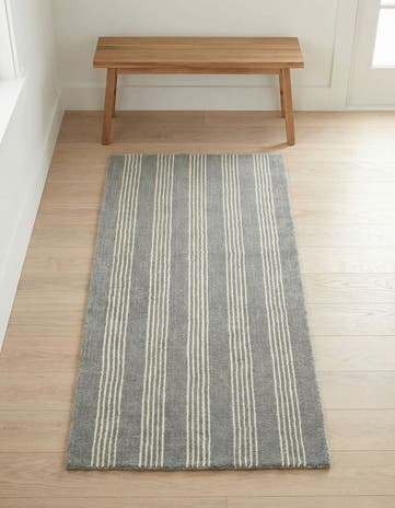 2' x 4' 1 Jill Zarin Striped Wool Runner Rug