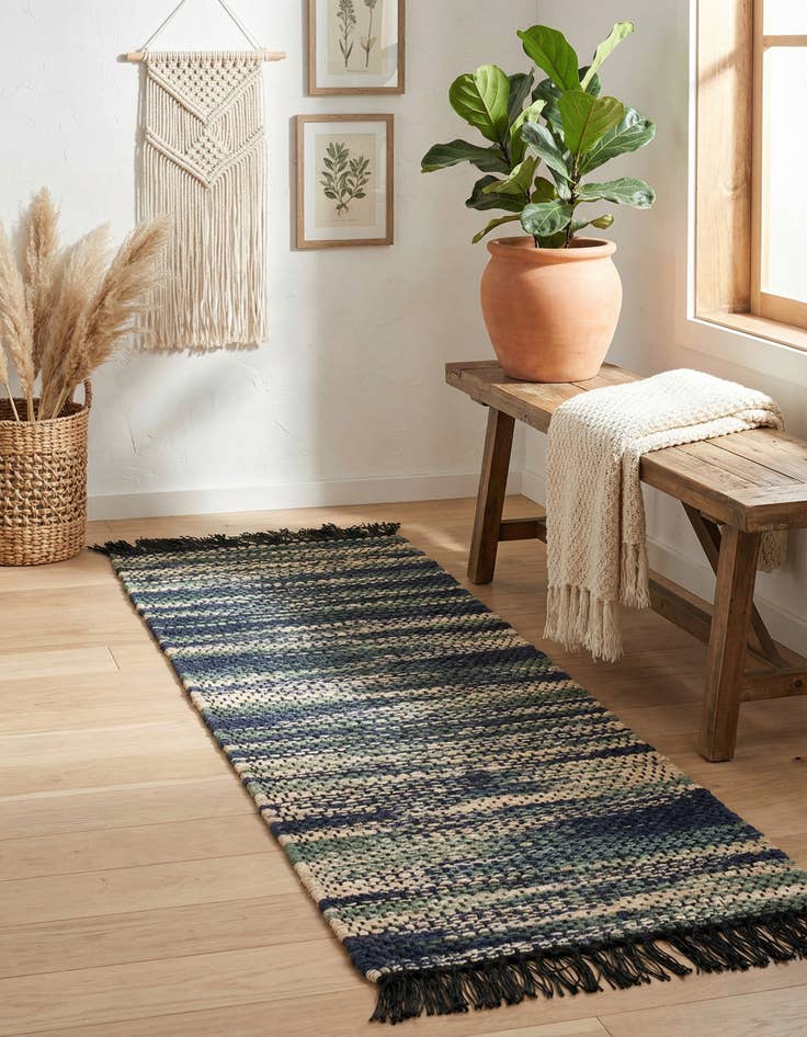 Detail image of 2' x 6' 1  Hand Woven Chunky Jute Runner Rug