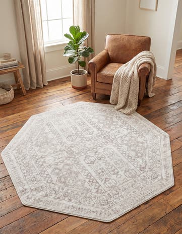 Cream Oxford Octagon Rug