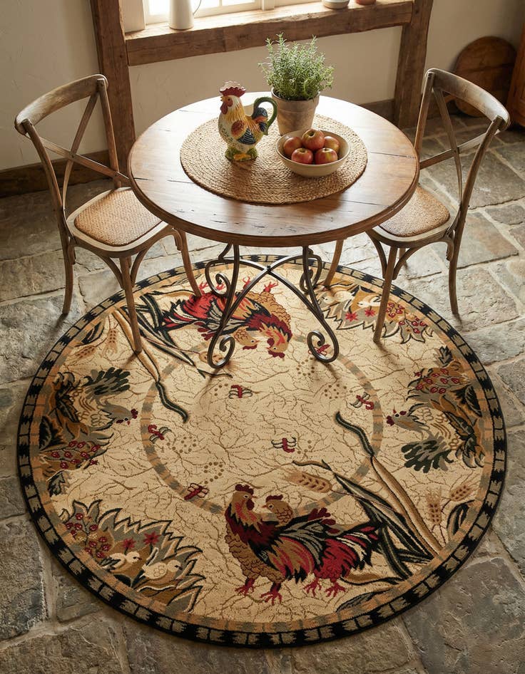 Detail image of 7' x 7' Country Round Rug