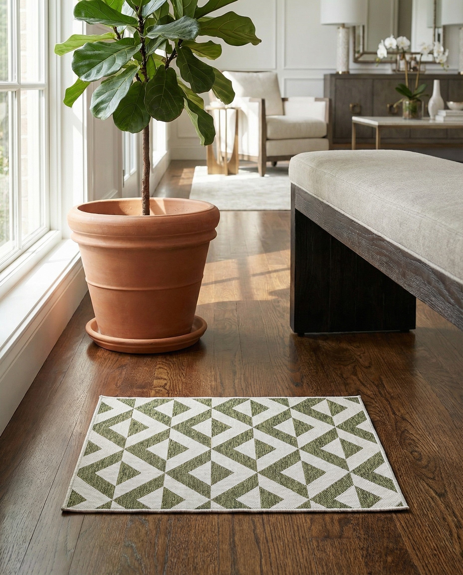 1' 4 x 1' 4 Easy-Clean Jill Zarin Napa Indoor / Outdoor Sample Rug