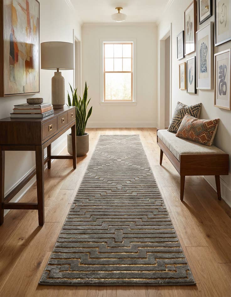 Detail image of 2' 7 x 12' Vogue Geo Runner Rug