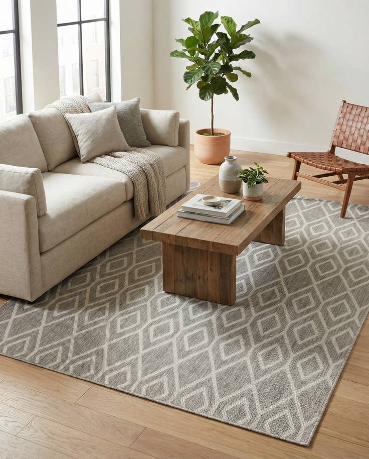 Detail image of 5' 3 x 8' Easy-Clean Jill Zarin Turks and Caicos Indoor / Outdoor Rug