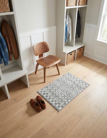 Gray Moroccan Trellis Rug