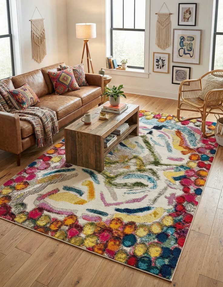 Detail image of 6' x 9' Washable Vivid Rug