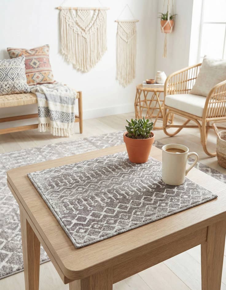Detail image of 1' 4 x 1' 4 Bohemian Trellis Sample Rug